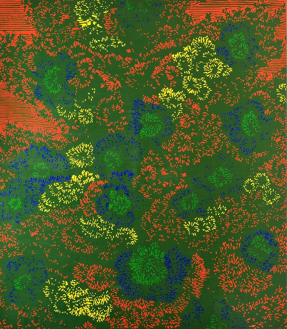 "Pinus Radiata" by Leo Jahaan.  Oil on canvas, 2014.  160 cm x 140 cm.