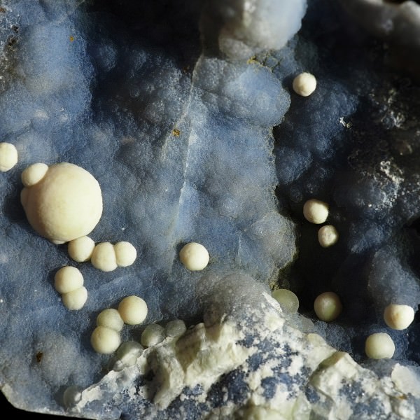Fluorite Balls on Chalcedony